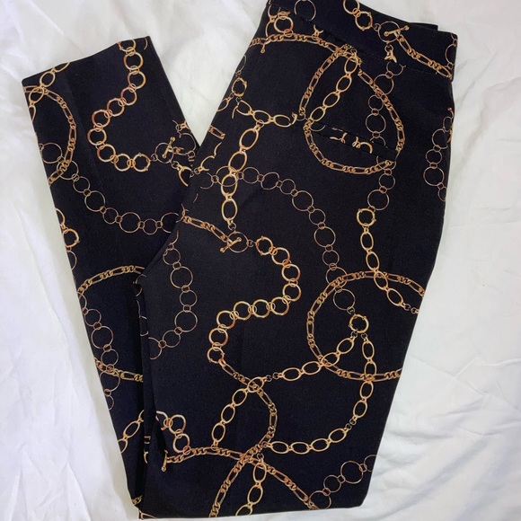 Zara Gold Chain Printed Pants - Picture 8 of 11